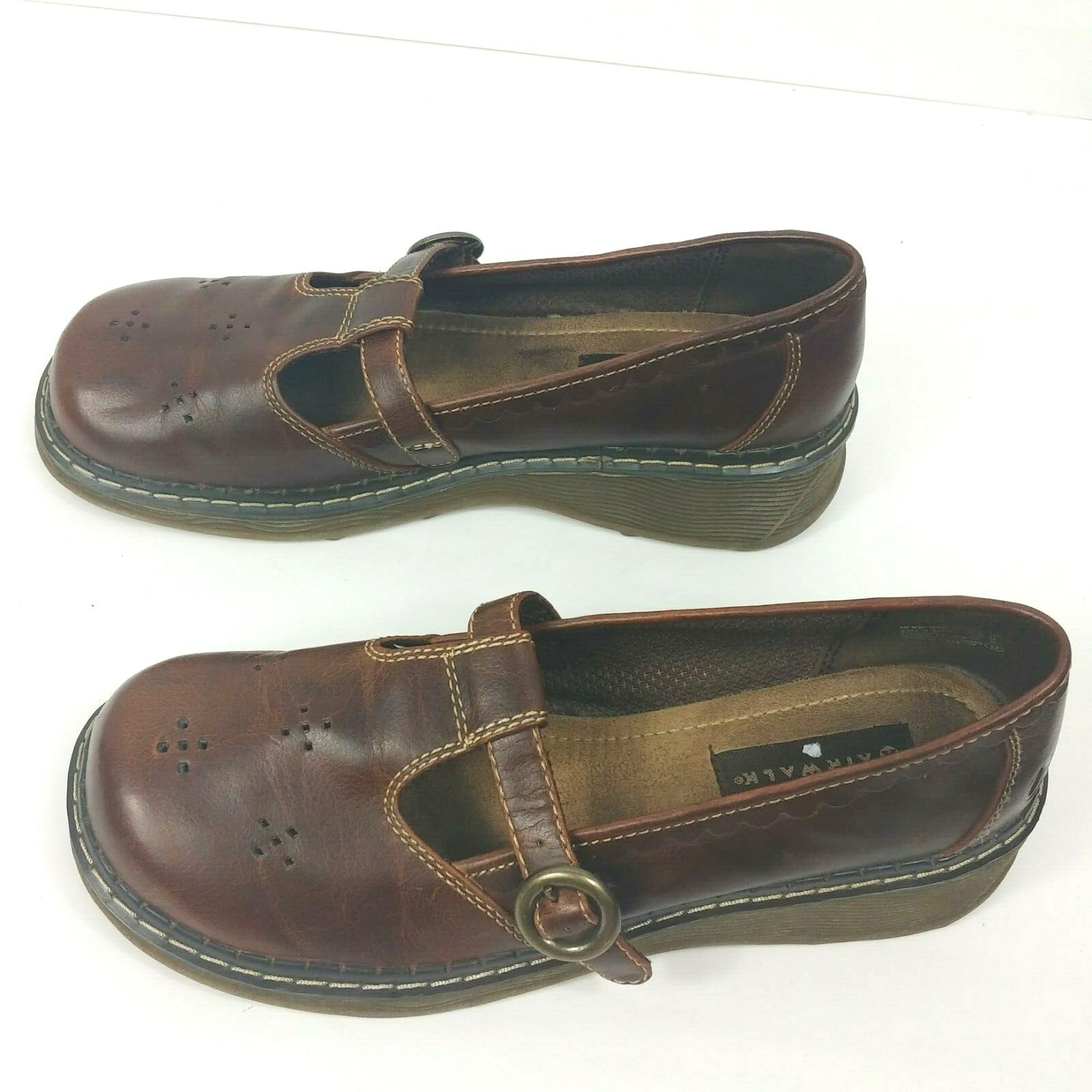 AIRWALK Shoes Women Mary Jane Brown Faux Leather Buckle Size 9 | eBay