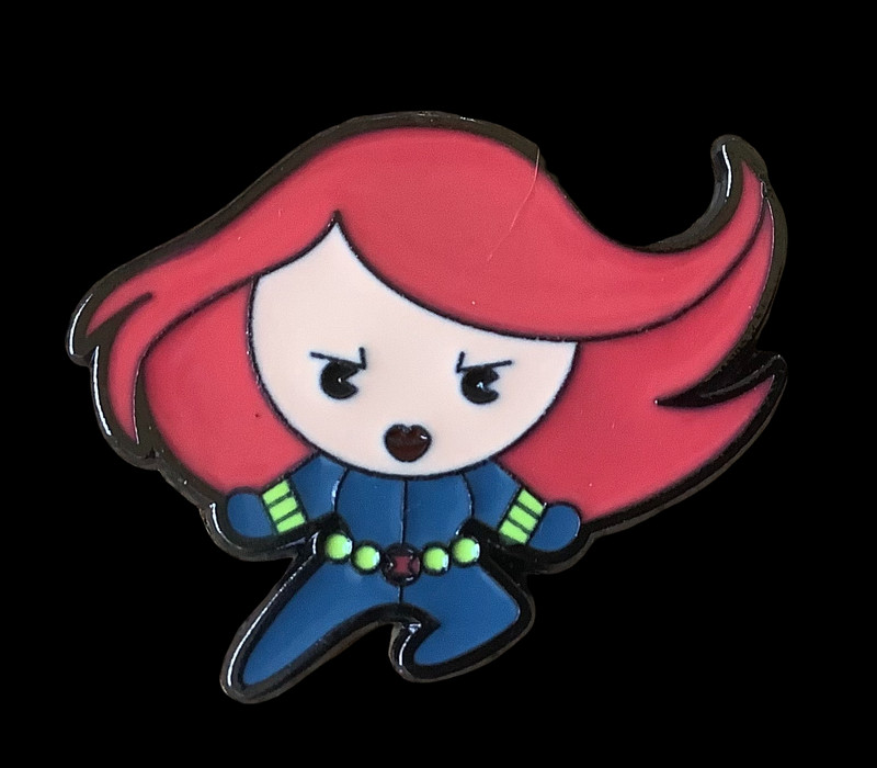 Disney Resort Shanghai Black Widow PIN,    Marvel Kawaii Art Collection 