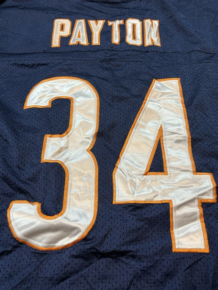 Reebok On Field Walter Payton #34 Chicago Bears masculino tamanho 54 costurado azul NFL - Imagem 2 de 4