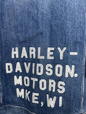 ジャケット・アウター Harley-Davidson MILWAUKEE denim jacket Harley Davidson Zip Off Sleeve Denim Jacket XS Indigo Wash