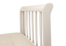 curvy modern look Wooden Bed - Available in White, Light Oak & Dark Oak Colours