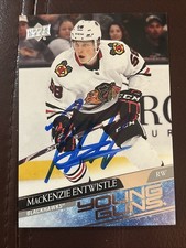 Signed On Card 2020-21 Upper Deck Young Guns MacKenzie Entwistle #471 Rookie A