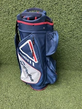 TaylorMade TM21 Select ST 15-Way Cart Golf Bag in Red White & Blue 🇺🇸 VGC!