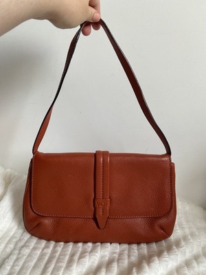 Neu Voi Schultertasche Orange Baguette Bag H 17 B 28 T 2 Leder Sommer Tasche