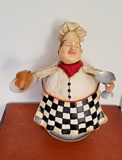 Fat chef kitchen decor statue figure food drink cook restaurant