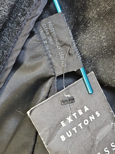 GUESS Mens Black Leather Jacket Coat Slant Pockets Zip Liner Sz L Yo, Adrian - Picture 22 of 23