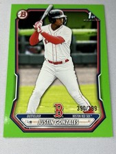 2026 Bowman Baseball Justin Gonzales #BP-141 1st Prospect Neon Green Border /399