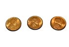 1944 P/D/S BU Uncirculated 3 COIN SET Lincoln Wheat Cents Choice RED Beauties