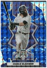 2022 Panini Mosaic #12 Charlie Blackmon Blue Camo Mosaic