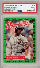 Barry Bonds 1993 Donruss Elite Dominator #16 Serial /5,000 PSA 9 Low Pop 142 SP