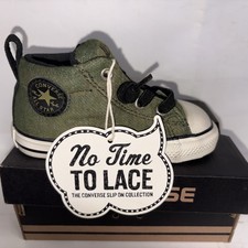 Vintage Infant Converse All Star Street Mid Combu Green.