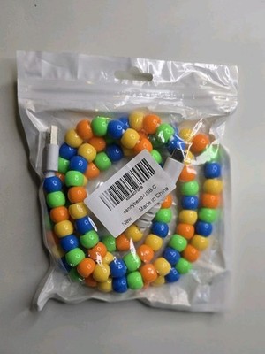 2-in-1 Beaded Charging Cable Colorful Candy Beads USB Sync Cord for iPhone iPad