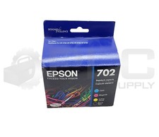 NEW BOX OF 4 EPSON T702120-BCS CARTRIDGES CYAN/MAGENTA/YELLOW/BLACK EXP 03/24
