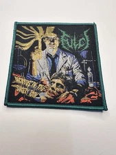 FULCI, INCUBUS IN THE SURGERY ROOM, GREEN BORDER, 4X4 INCHES, WOVEN PATCH