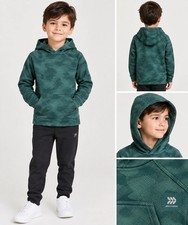 NWT All In Motion Boys Tech Fleece Hoodie Sweatshirt Green Camo Size XS 4/5 