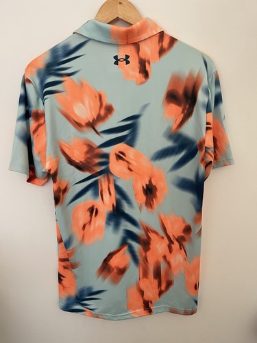 Under Armour Mens Small Golf Polo Floral Pattern New 1378677 - 第 2/4 張圖片