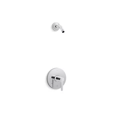 KOHLER Pitch 1-Handle Shower Trim Kit in Polished Chrome Valve Not Included