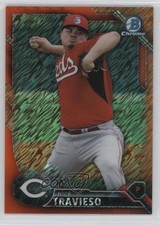 2016 Bowman Chrome Prospects Orange Shimmer Refractor 14/25 Nick Travieso 0g4