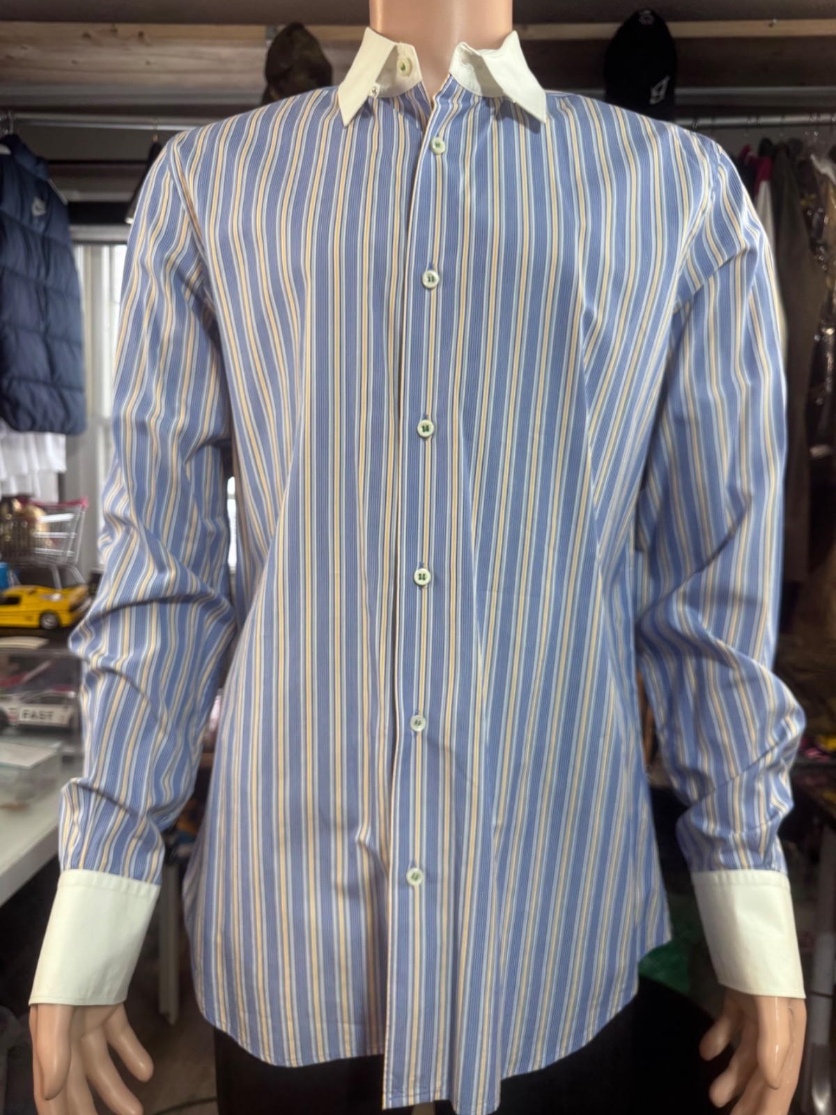 Dsquared2 CONTRAST Collar Button Front Shirt XXL … - image 11