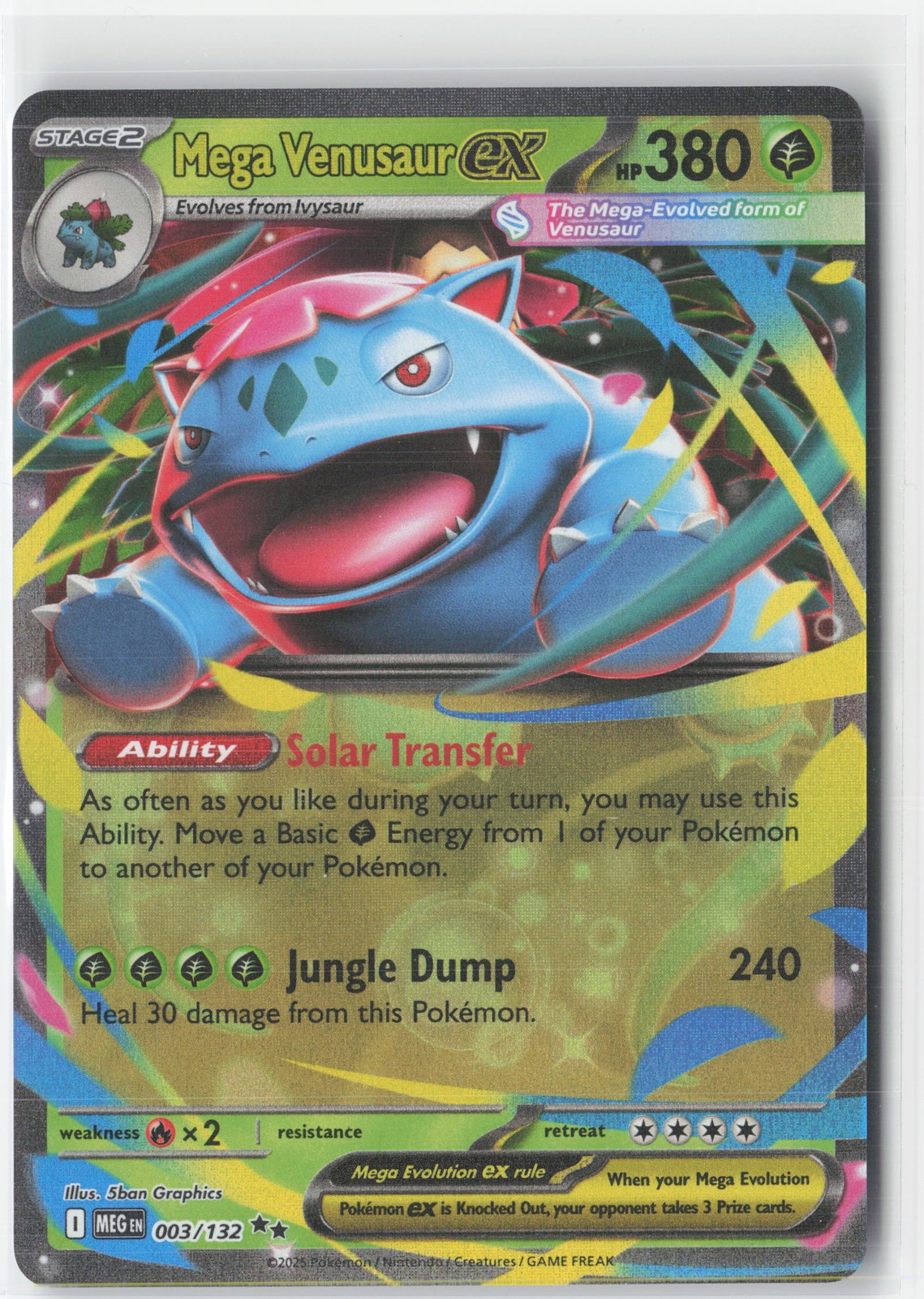 Mega Venusaur ex 2025 Mega Evolution #003/132 Double Rare Price