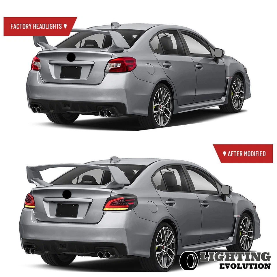 Luces traseras LED transparentes luces traseras secuenciales para 15-21 Subaru WRX Sedán y WRX STI Foto 4 de 4