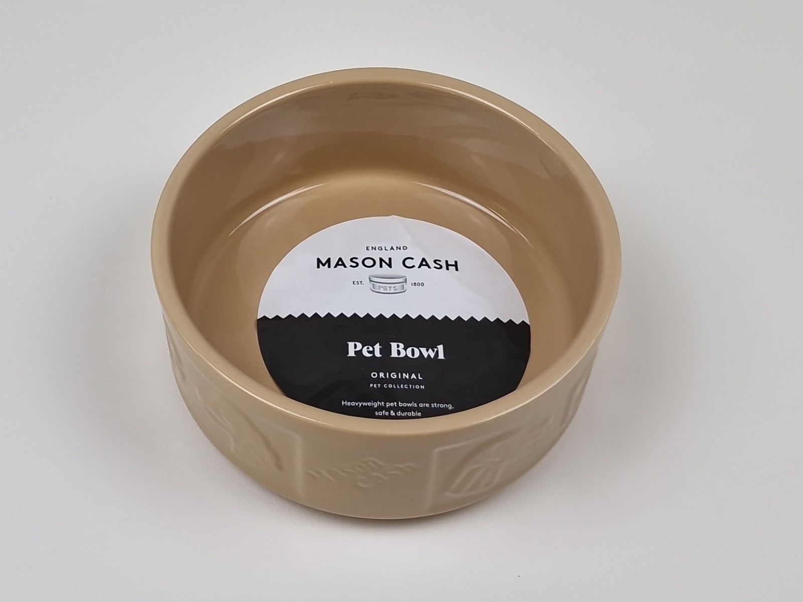 Mason Cash Cane Lettered Stoneware Dog Bowl, 15 cm