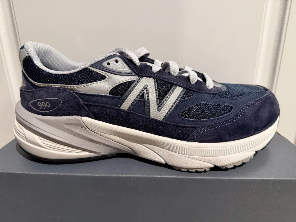 Nuevo New Balance FuelCell 990v6 Azul Marino/Gris Niños Talla 3 Foto 2 de 4