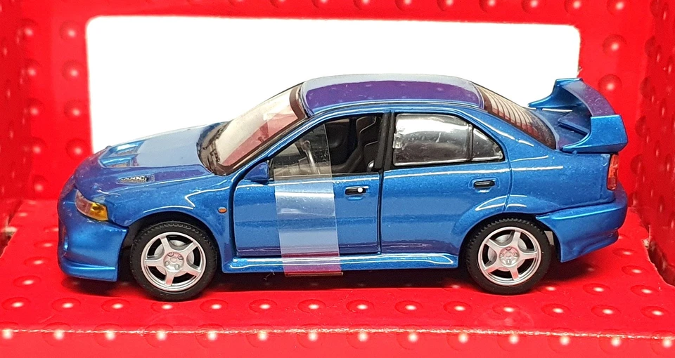 Cararama escala 1/43 25020 - Mitsubishi Lancer Evolution VI - Met. Azul Foto 3 de 4