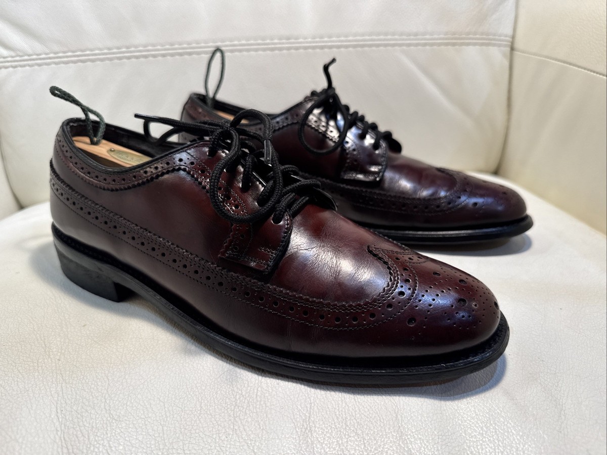 vintage dress shoes 1960s Hanover SHELL CORDOVAN Longwing Size 10 non adherent wound dressing pad and are ready to Plus Size - Puff Round toe Color:Houndstooth