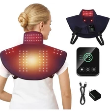 Wireless Red Light Therapy Device for Neck & Shoulder, Wearable Infrared Heat...