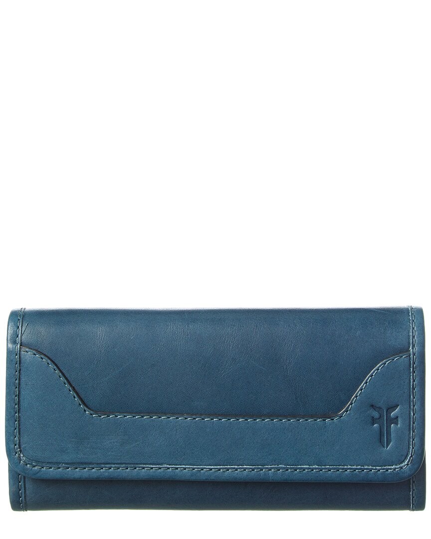 Женский кожаный кошелек Frye Melissa серого цвета 13690₽