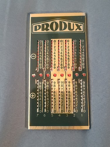 Vintage PRODUX MECHANICAL CALCULATOR SLIDE ADDER ADDIATOR  Made in WEST GERMANY