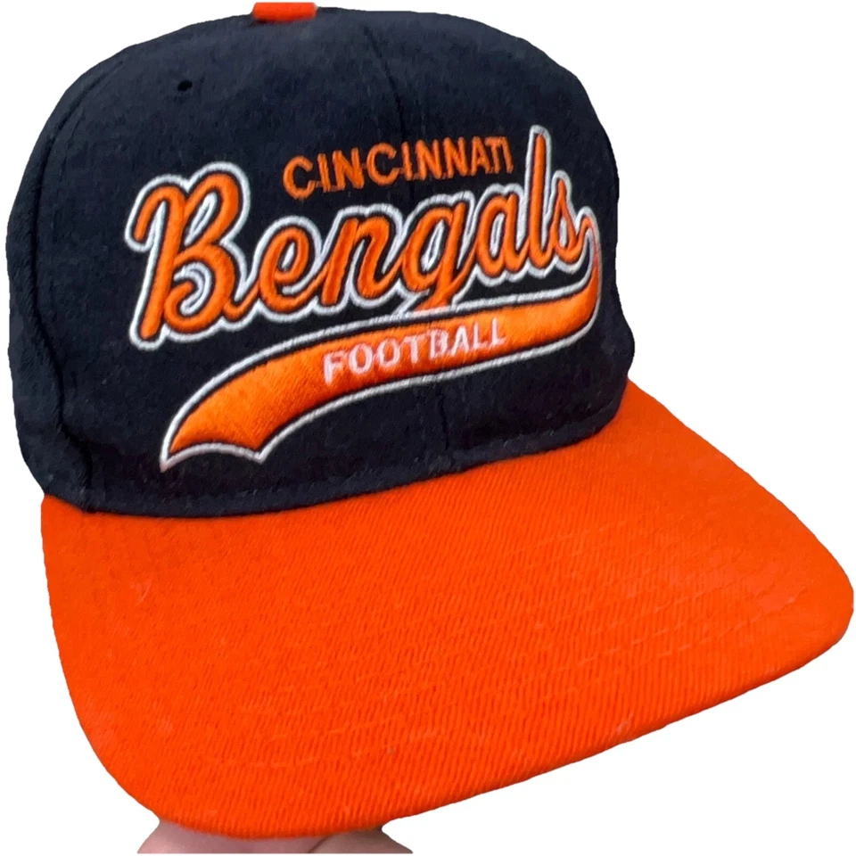 Vintage Cincinnati Bengals Hat Cap Snap Back Black Dome Starter Wool 90s Script - Image 4 of 4