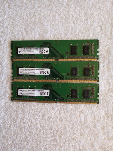 Micron 12gb (3x4) MTA4ATF51264AZ-2G6E1 PC4-2666V DDR4 Desktop Ram 288 Pin TESTED - Picture 1 of 2