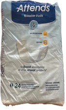 24ct Attends Incontinence Booster Pad 3-1/2 X 11 Inch Length Light Absorbency