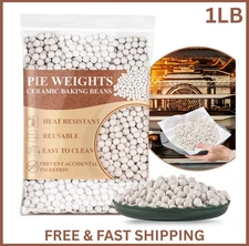 Sukh 1LB Pie Weights for Baking - Crust Ceramic 0.39 inch, White 