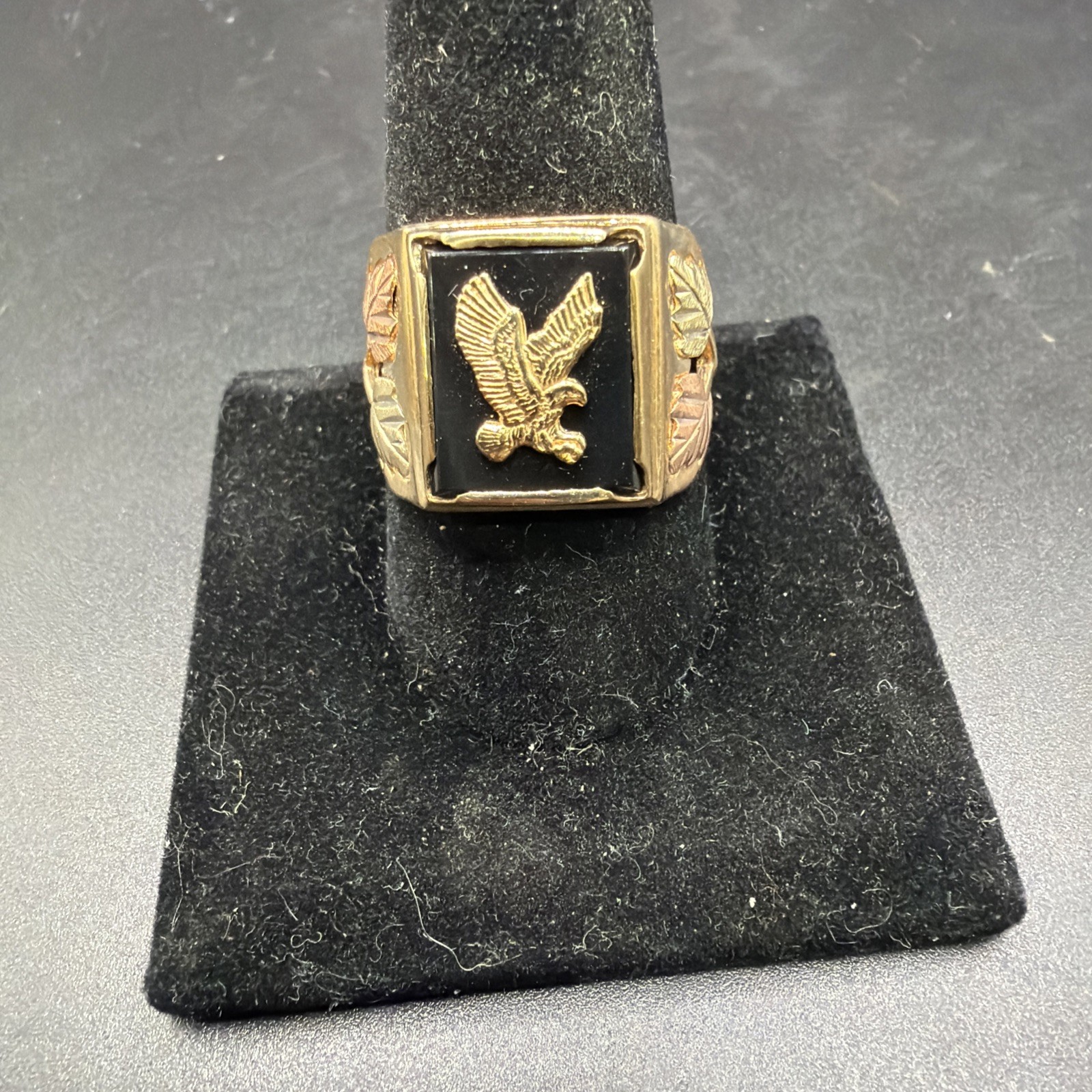 Black Hills Solid Gold 10k Solid Gold Eagle Black… - image 1