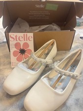 Stelle Girls Wedding Dress Shoes Ballet Flats Mary Jane BNIB Little Girls Size 4