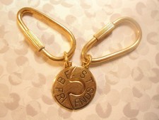 1 Goldplated Best Friends Key Ring Set Keyring Keychain