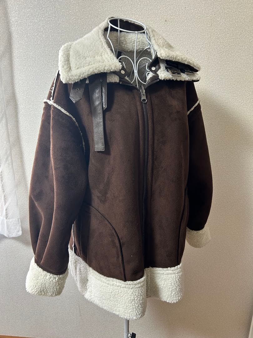 CHICO Reversible Shearling Flight Jacket Removabl… - image 7