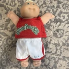 Vintage 1982 Cabbage Patch Kids Doll Basketball Outfit Coleco Green Eye 1dimple