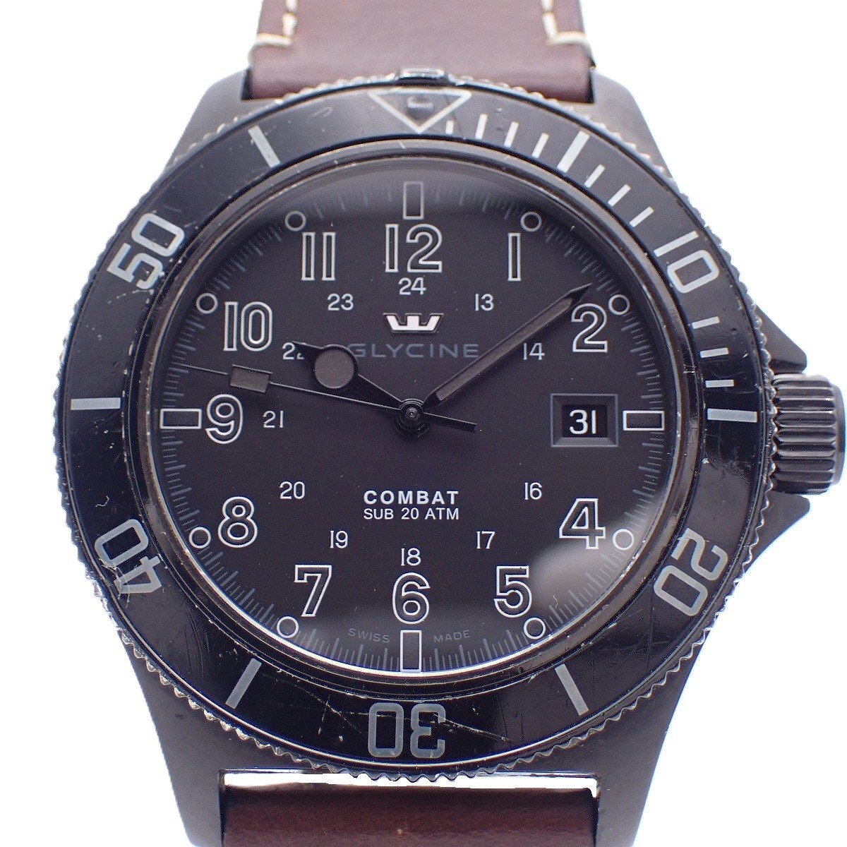 GLYCINE Combat Submariner 42 Automatic Watch with Aftermarket
