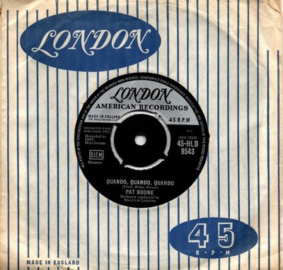 Pat Boone:Quando, quando, quando/Willing and eager:UK London:1962