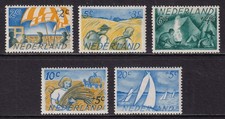 NETHERLANDS 1949 Social Relief Fund set of 5 SG 679-683 MNH/** (CV £20)