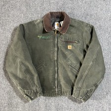 Vintage Carhartt J97 Moss Green Detroit Jacket Size XL w/ Patch