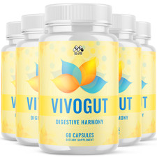 (5 Pack) Vivogut Probiotic Supplement For Gut Health Support Vivo Gut 300 Caps