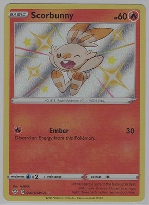 Scorbunny SV015/SV122 Shining Fates: Shiny Vault Holo