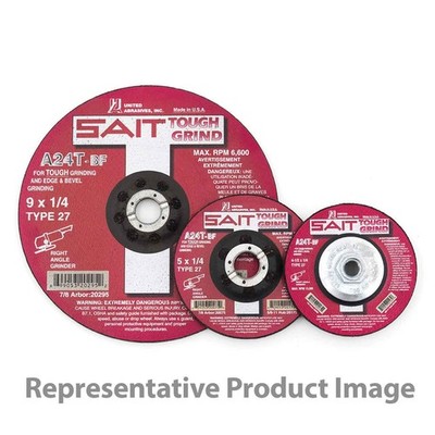 United Abrasives SAIT 20295 9x1/4x7/8 A24T Tough Grind Grinding Wheel 25 pack