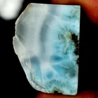 100% Natural Larimar (Pectolite) Rough Gemstone 61.20Cts. 28mm. 39mm. 04mm.