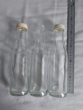3x vintage 1960's glass soda stream bottles embossed only 2 caps